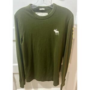 Abercrombie And Fitch Men’s Vintage Muscle Shirt Small Green Long Sleeve